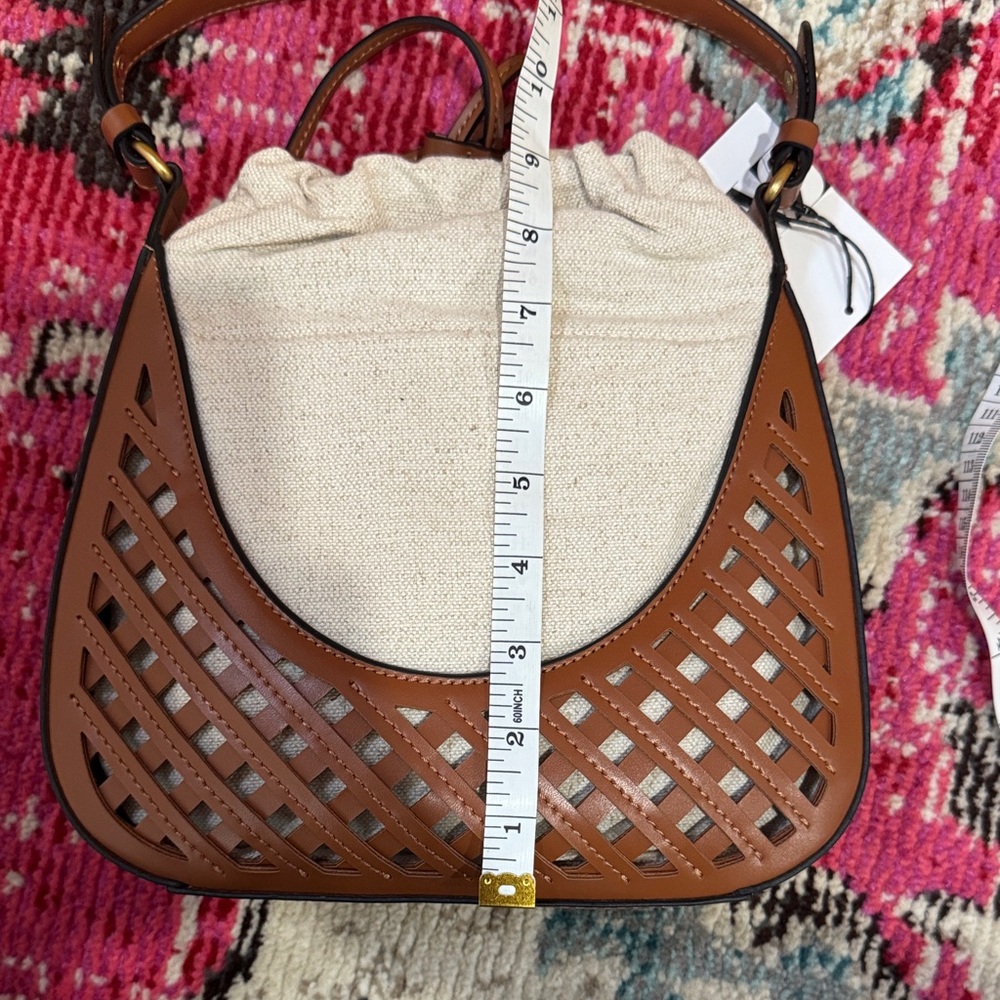 Zara Brown and Cream Shoulder Bucket Bag - Picture 11 of 12